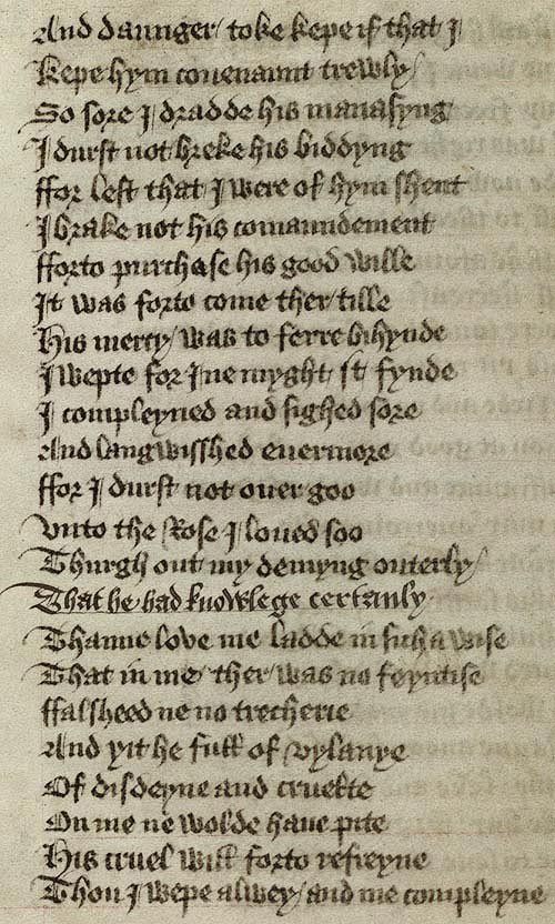 Manuscript - detail of text
