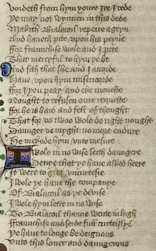 Manuscript - detail of text