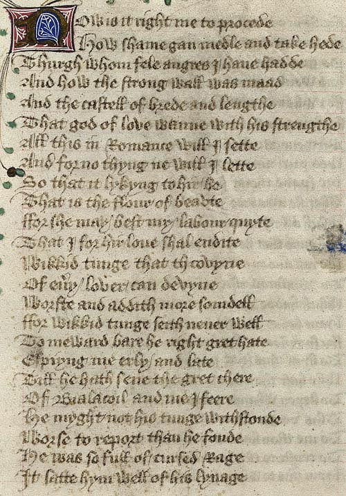 Manuscript - detail of text
