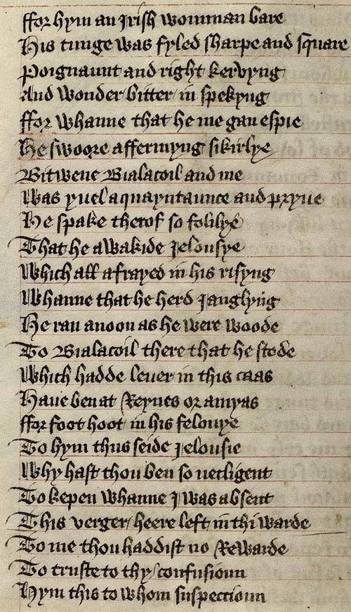 Manuscript - detail of text