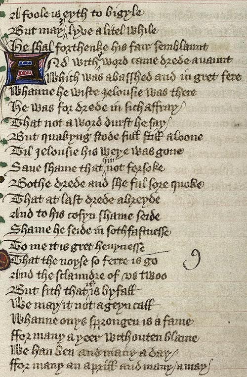 Manuscript - detail of text