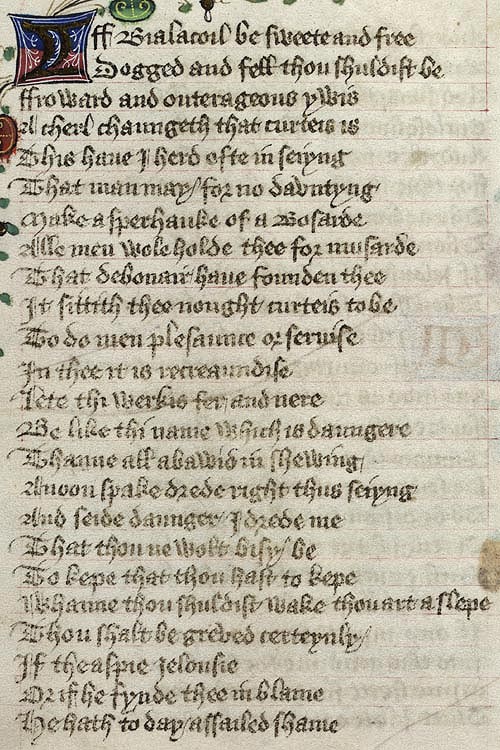 Manuscript - detail of text