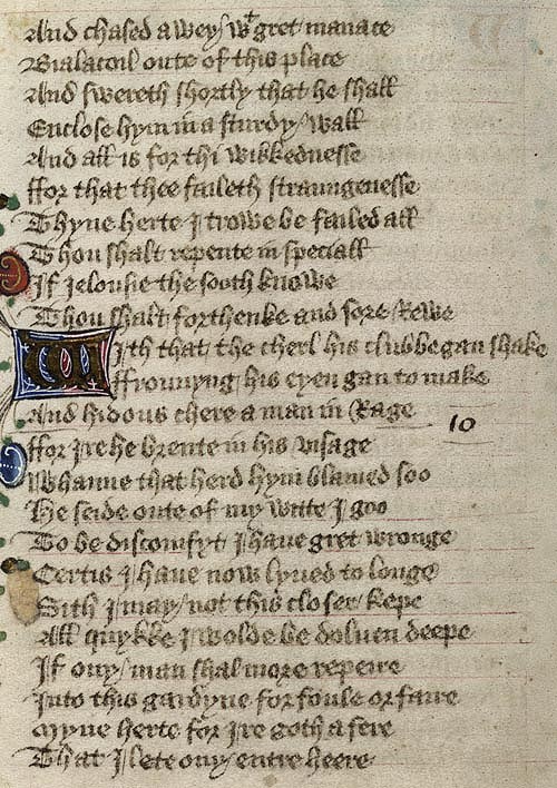 Manuscript - detail of text