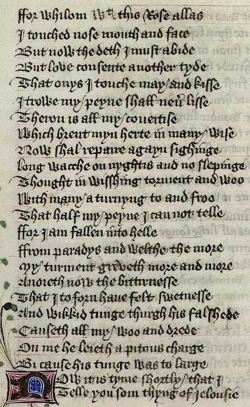 Manuscript - detail of text