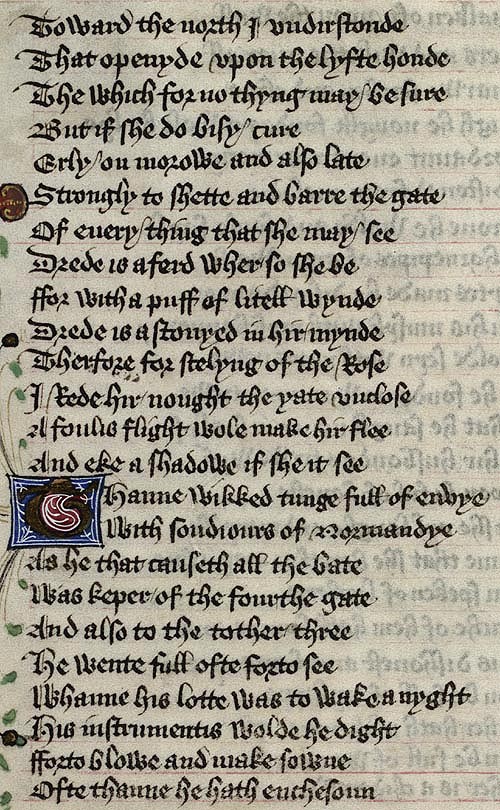 Manuscript - detail of text