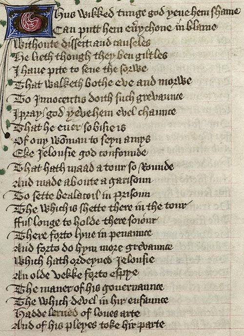 Manuscript - detail of text