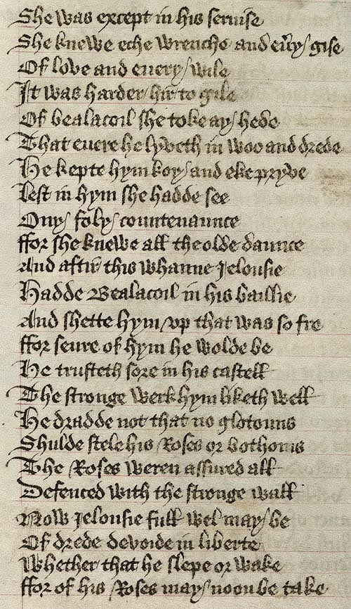 Manuscript - detail of text