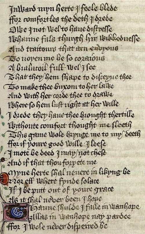 Manuscript - detail of text