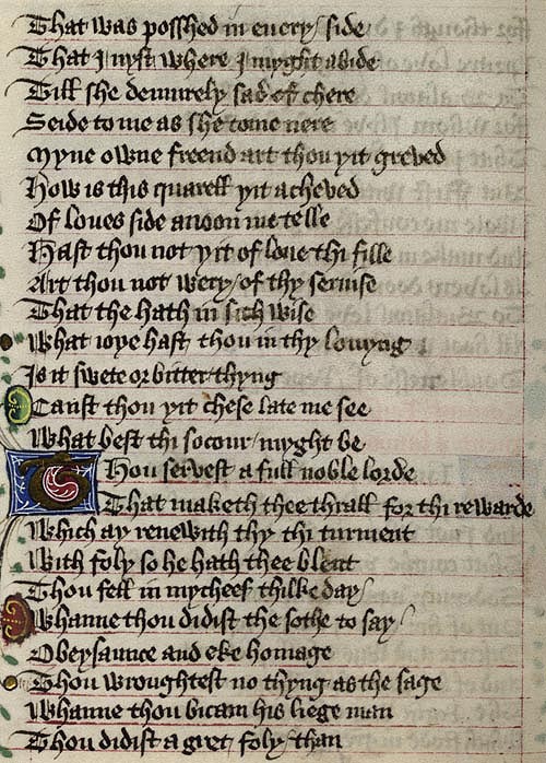 Manuscript - detail of text