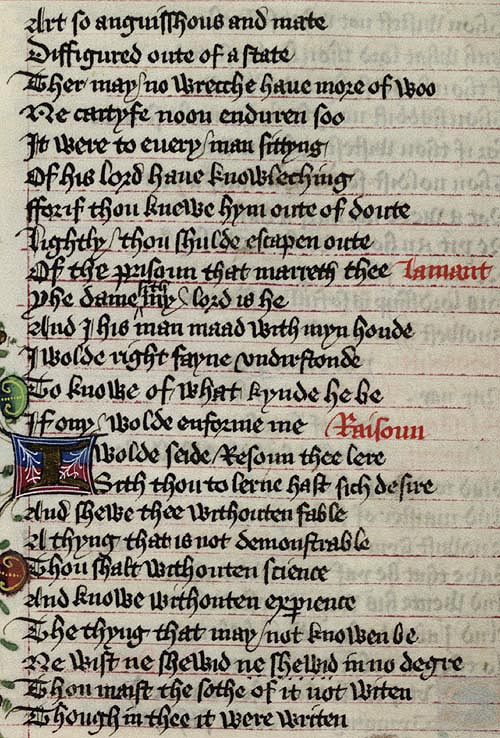 Manuscript - detail of text