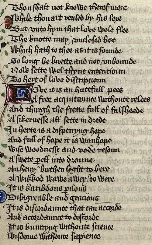 Manuscript - detail of text