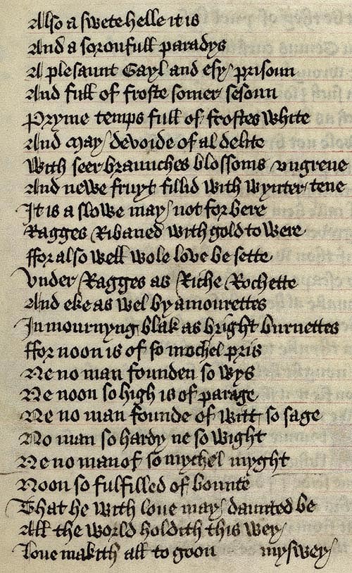 Manuscript - detail of text