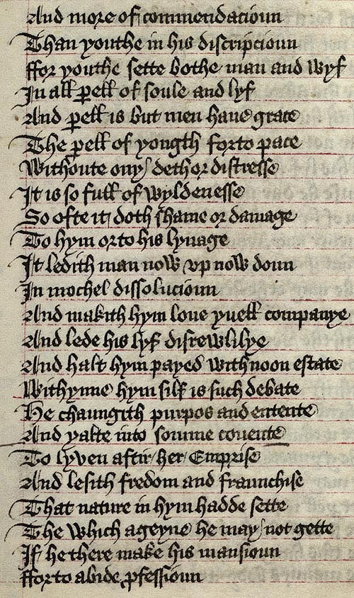 Manuscript - detail of text
