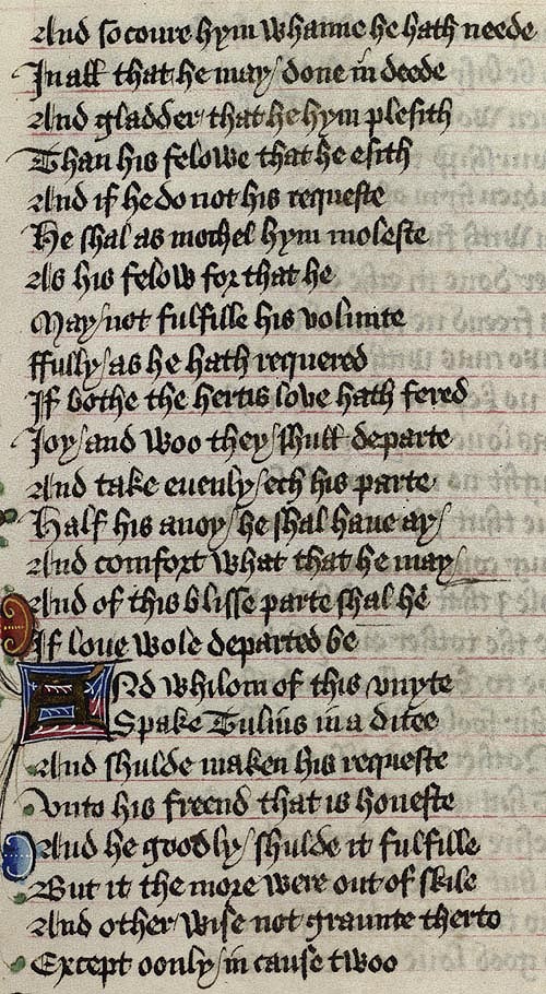 Manuscript - detail of text