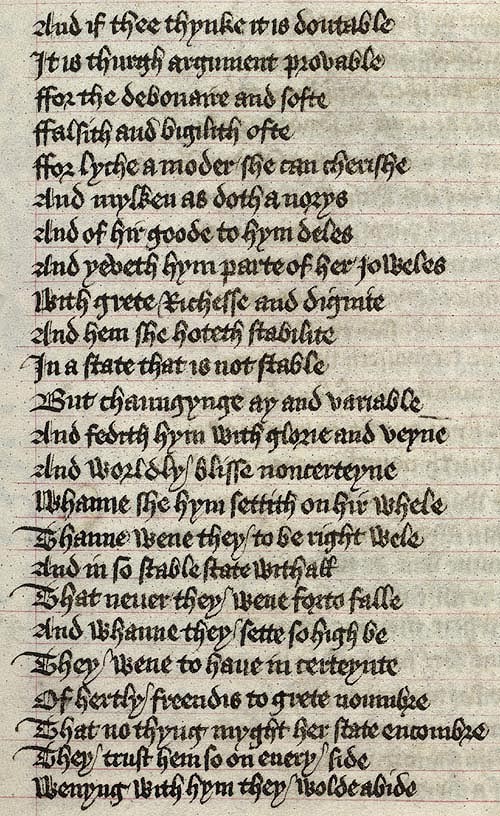 Manuscript - detail of text