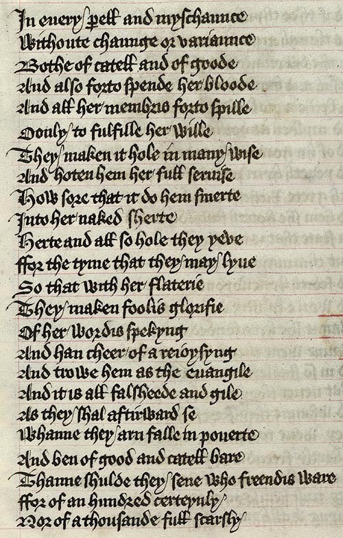 Manuscript - detail of text