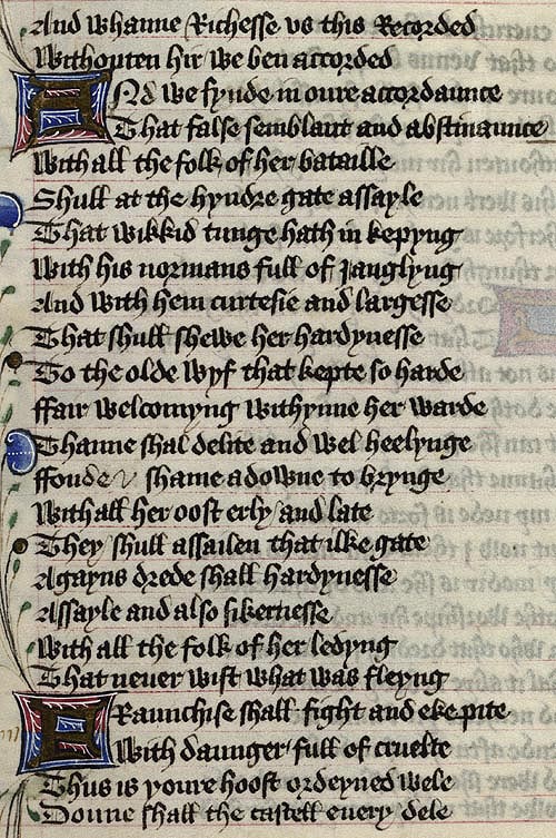 Manuscript - detail of text