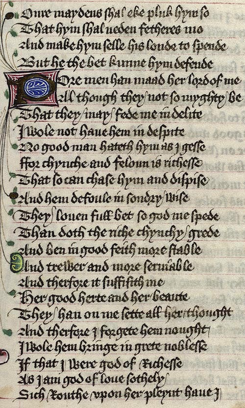 Manuscript - detail of text