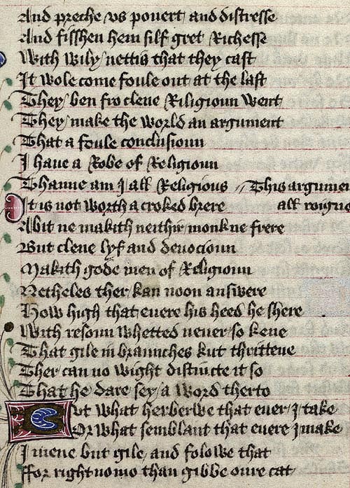 Manuscript - detail of text