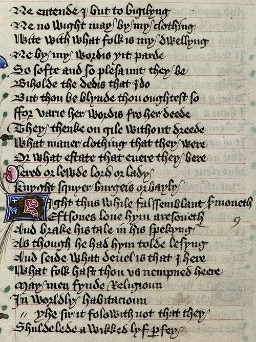 Manuscript - detail of text