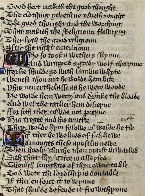 Manuscript - detail of text
