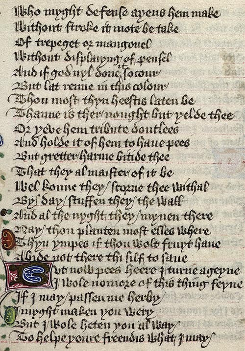 Manuscript - detail of text