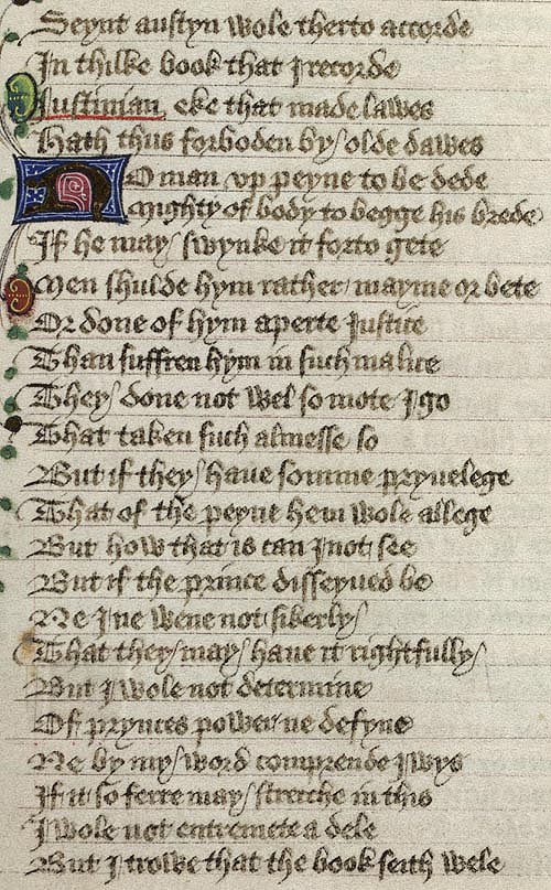 Manuscript - detail of text