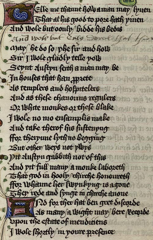 Manuscript - detail of text
