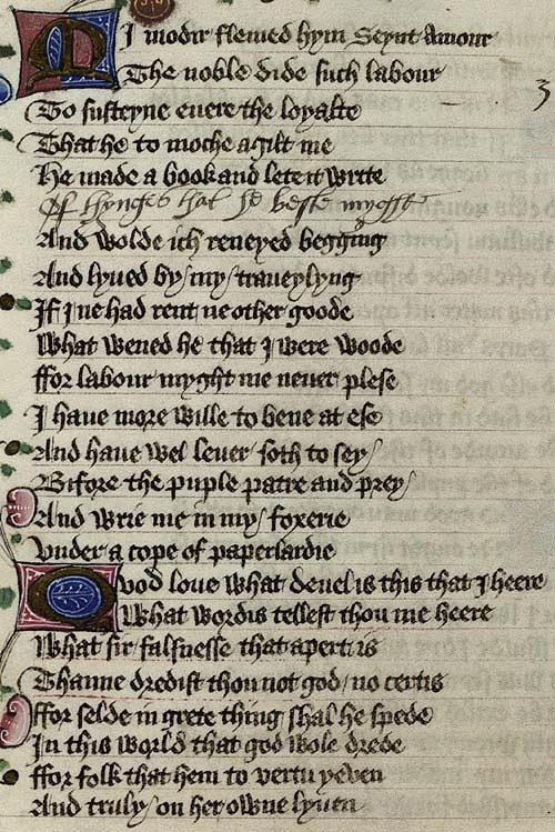 Manuscript - detail of text
