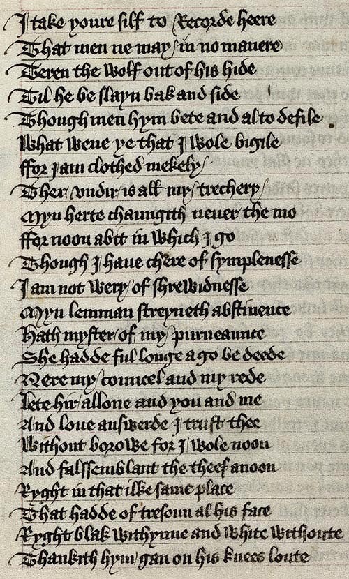 Manuscript - detail of text