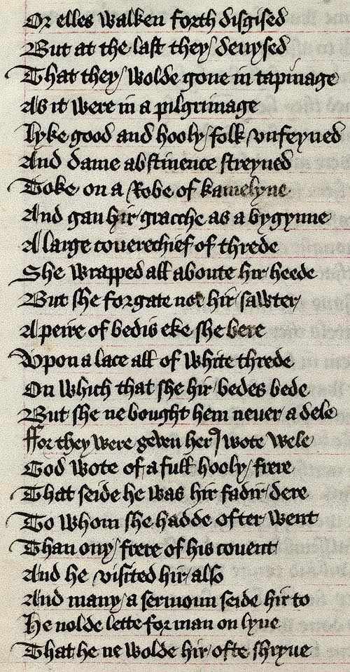Manuscript - detail of text