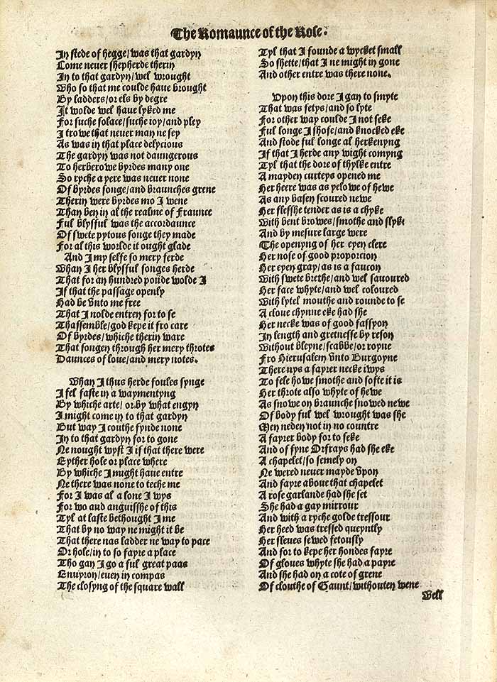 William Thynne 1532 printed edition