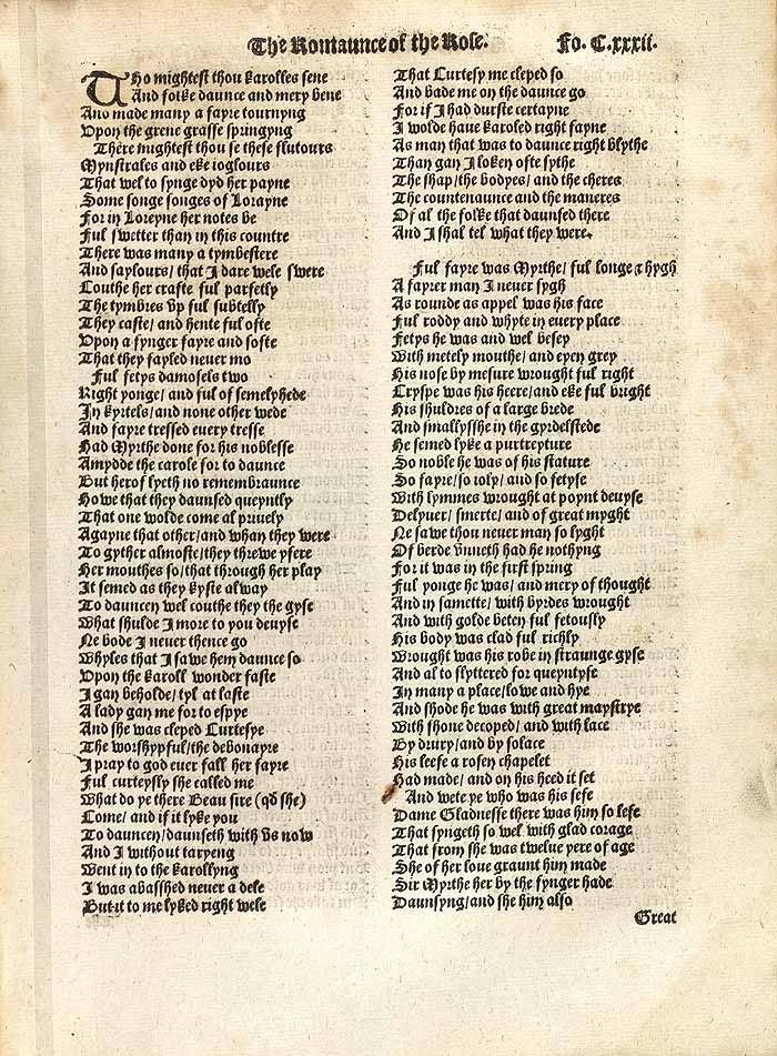 William Thynne 1532 printed edition