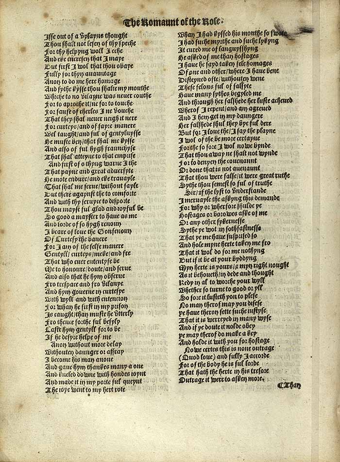 William Thynne 1532 printed edition