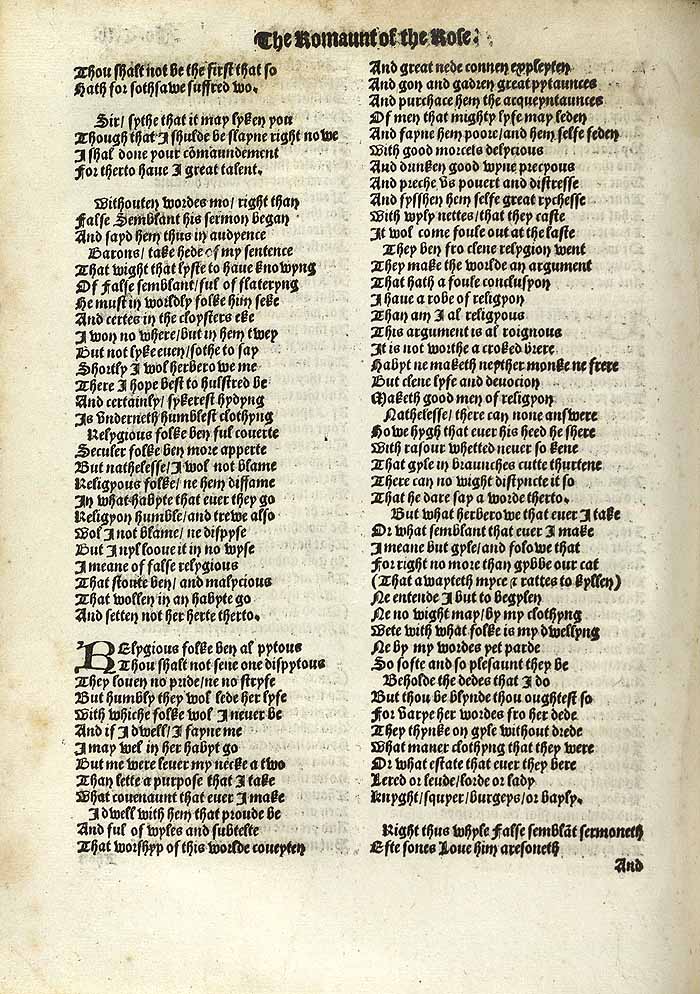 William Thynne 1532 printed edition