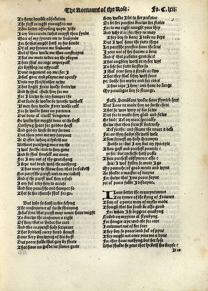 William Thynne 1532 printed edition