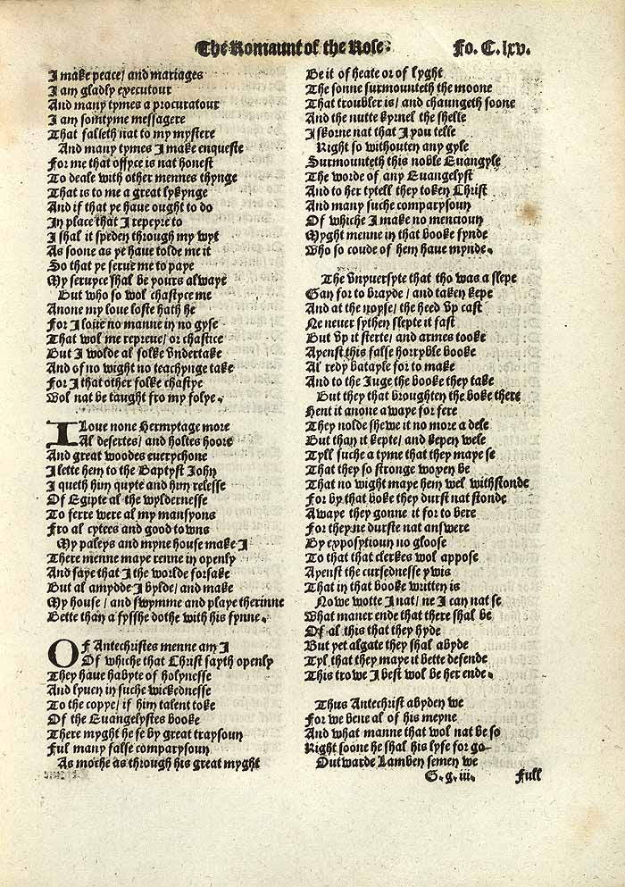 William Thynne 1532 printed edition