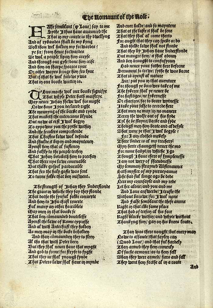 William Thynne 1532 printed edition