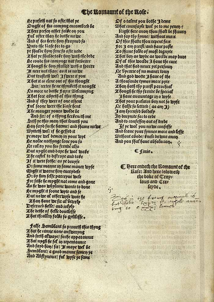 William Thynne 1532 printed edition