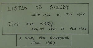 Listen to Speedy, Jim & Mary and Seventeen Sauchie Street, broadcast by the Scottish Home Service