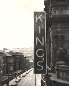 View of the sign on the top of the King's Theatre, Glasgow looking down (STA PH 289)
