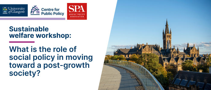 Image for Sustainable Welfare Workshop: What is the role of social policy in moving toward a post-growth society?