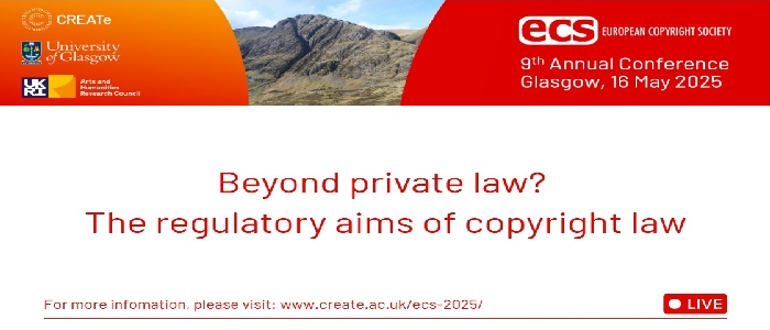 Image for ECS - 9th Annual Conference: Beyond private law? The regulatory aims of copyright law; hosted by CREATe